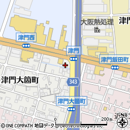 ファミリーマート西宮津門大箇町店周辺の地図
