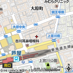 兵庫県芦屋市大原町5-14周辺の地図