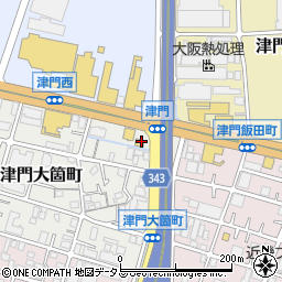 ファミリーマート西宮津門大箇町店周辺の地図