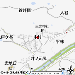 京都府相楽郡精華町山田中村周辺の地図