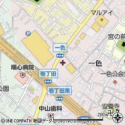 ジーユー加古川平岡店駐車場周辺の地図