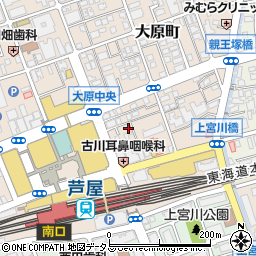 兵庫県芦屋市大原町5-8周辺の地図