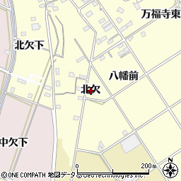 愛知県豊橋市王ヶ崎町北欠周辺の地図