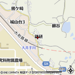 京都府木津川市鹿背山（鎌研）周辺の地図