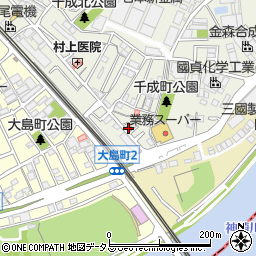 豊中千成郵便局 ＡＴＭ周辺の地図