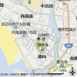 西端区公民館周辺の地図