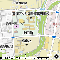 静岡県袋井市上田町周辺の地図