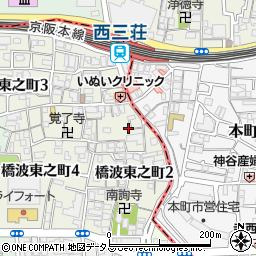 大阪府守口市橋波東之町2丁目3周辺の地図