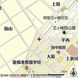 愛知県豊橋市中野町大原3周辺の地図