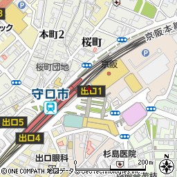 三菱ＵＦＪ銀行守口支店 ＡＴＭ周辺の地図