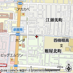 大阪府四條畷市雁屋北町5-1周辺の地図