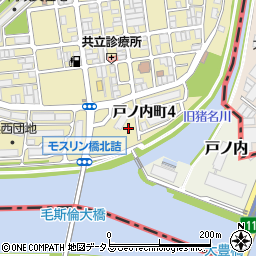 もすりん橋公園トイレ周辺の地図