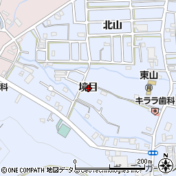 愛知県豊橋市大岩町境目周辺の地図