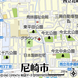 兵庫県尼崎市西立花町4丁目周辺の地図
