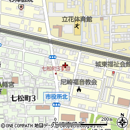 兵庫県尼崎市東七松町1丁目9周辺の地図