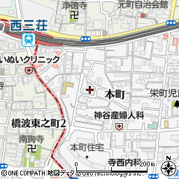 大阪府門真市本町18-8周辺の地図