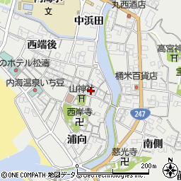 愛知県南知多町（知多郡）内海（本田）周辺の地図