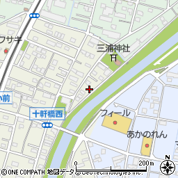 静岡県浜松市中央区十軒町515周辺の地図