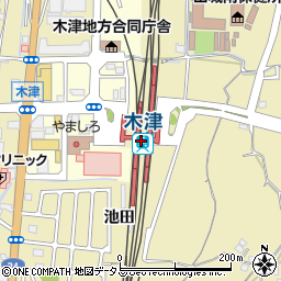 木津駅周辺の地図
