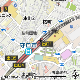 鮨・酒・肴 杉玉 京阪守口市駅周辺の地図