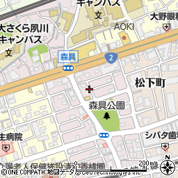 兵庫県西宮市屋敷町周辺の地図