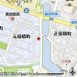 赤穂元禄郵便局周辺の地図