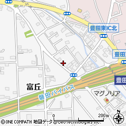 静岡県磐田市富丘202-4周辺の地図