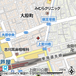 兵庫県芦屋市大原町6周辺の地図