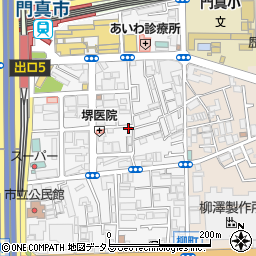大阪府門真市新橋町周辺の地図