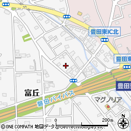 静岡県磐田市富丘202-2周辺の地図