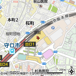 ミキハウス守口京阪店周辺の地図