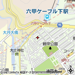 鶴甲コーポ３２号館周辺の地図