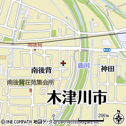 京都府木津川市木津南後背215-18周辺の地図