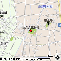 欽命八幡神社周辺の地図