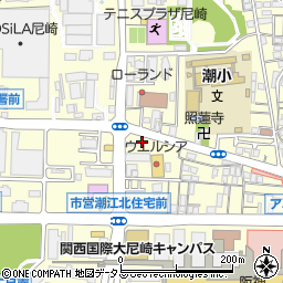 兵庫県尼崎市潮江周辺の地図