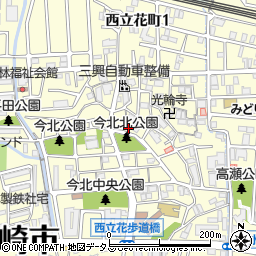 兵庫県尼崎市西立花町2丁目20-7周辺の地図