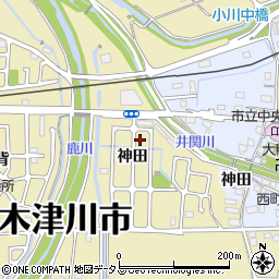 京都府木津川市木津神田6-83周辺の地図