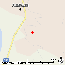 東京都大島町元町橋の沢周辺の地図