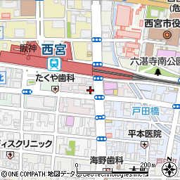 ブランドガーデン　阪神西宮店周辺の地図