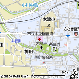 木津川市立中央図書館周辺の地図