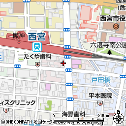 兵庫県西宮市今在家町周辺の地図