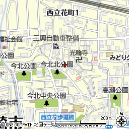兵庫県尼崎市西立花町2丁目20-23周辺の地図