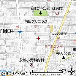 フレッシュグリーン甲子園店周辺の地図