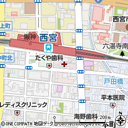 トヨタレンタリース神戸阪神西宮駅前店周辺の地図