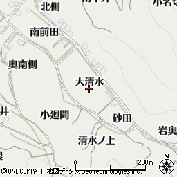 愛知県知多郡南知多町内海大清水周辺の地図