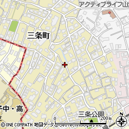 兵庫県芦屋市三条町周辺の地図