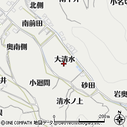 愛知県南知多町（知多郡）内海（大清水）周辺の地図