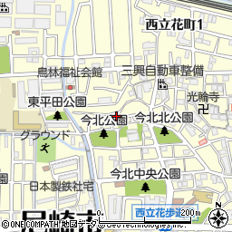 兵庫県尼崎市西立花町2丁目27-24周辺の地図