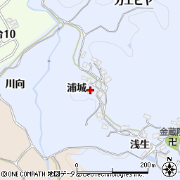 京都府木津川市加茂町尻枝（浦城）周辺の地図