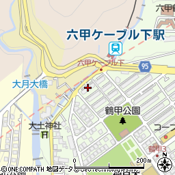 鶴甲コーポ３４号館周辺の地図